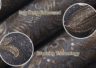 Het verwijderbare Victoriaanse Damastbehang maakte Zwart en Gouden Patroon, 0.53*10m/-broodje in reliëf