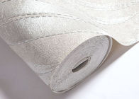 Het vochtbestendige Zilveren Witte Behang van het Bladpatroon voor Woonkamer