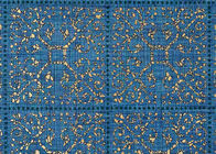 Hoog Waaierblauw die Niet-geweven Document Modern Verwijderbaar Behang voor Woonkamer bronzen