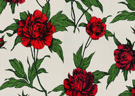 Red Non Woven Vintage Style Floral Wallpaper For Room Decoration , Eco - Friendly