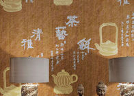 Chinees Stijl Aziatisch Geïnspireerd Behang, Nat In reliëf gemaakt Eetkamerbehang