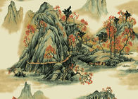 Chinese Style contemporary wall coverings Mountains And Rivers For Sofa/TV Background