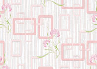 Modern Flower Pattern Non Woven Wallpaper For Entertainment / Household , SGS CSA Approval