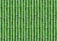 Het bamboe In reliëf gemaakte Groen/Gele Behang van de het Fluweeltroep van Peelable Duurzame
