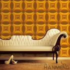 Het gouden Behang van het Kleuren Decoratieve 3D Huis, pvc-Behang voor Huisbinnenland