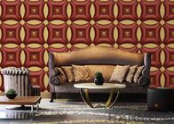 Het gouden Behang van het Kleuren Decoratieve 3D Huis, pvc-Behang voor Huisbinnenland