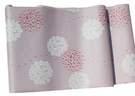 Het roze Bloemenbehang van de Kleuren Vinylplattelander met Geluiddicht voor Huis het Verfraaien