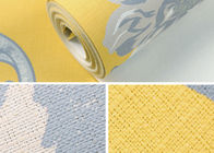 Modern Geel Kleuren niet Geweven Behang Wasbaar voor Woonkamer, Aangepaste Grootte