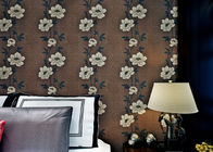 Het bloemen Binnenlandse Behang van de Huisdecoratie met niet Geweven Materialen, Bruine Kleur