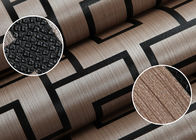 In reliëf gemaakt 3D Huisbehang/Modern Vinylbehang met Patroon van het Koffie het Geometrische Rooster
