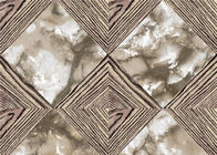 Van de luxueuze Marmeren en Houten Patroon Achtergrond het Verwijderbare Opnieuw te gebruiken Behangdiamant